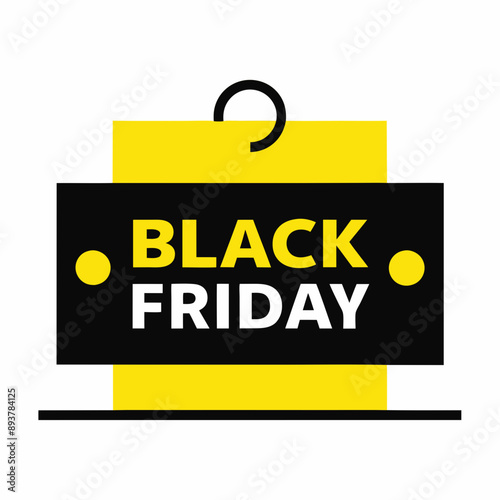 Eye-catching vector illustration for Black Friday showcasing limited time offers and holiday shopping frenzy ideal for promotional materials.
