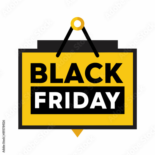 Eye-catching vector illustration for Black Friday showcasing limited time offers and holiday shopping frenzy ideal for promotional materials.