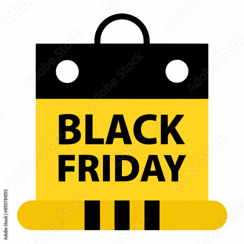 Eye-catching vector illustration for Black Friday showcasing limited time offers and holiday shopping frenzy ideal for promotional materials.