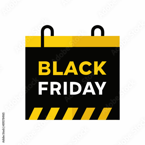 Eye-catching vector illustration for Black Friday showcasing limited time offers and holiday shopping frenzy ideal for promotional materials.