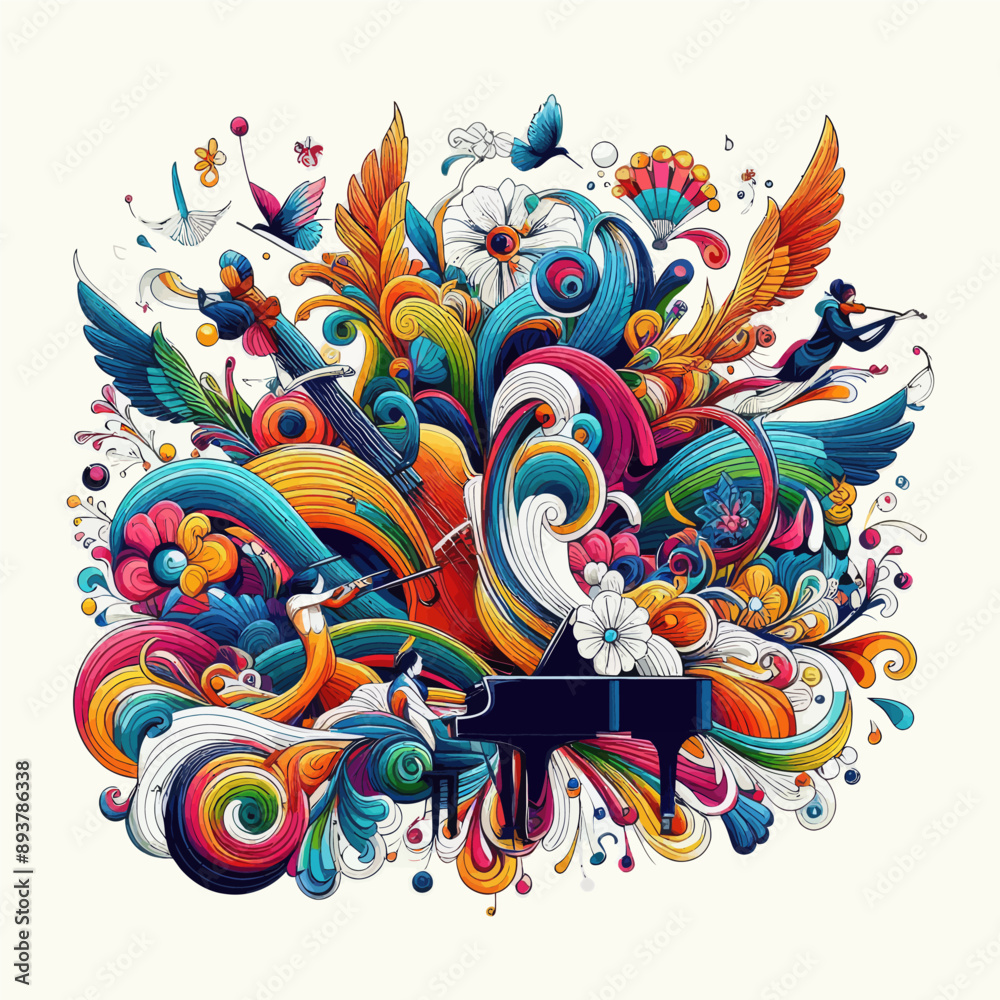 Obraz premium this vector about symphony of color