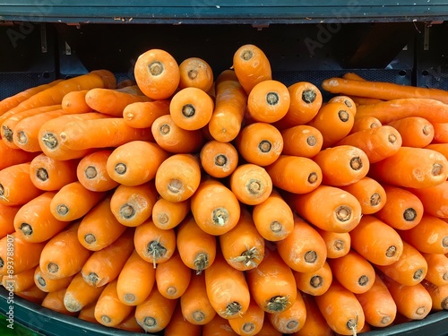 Moisturizing carrots in the supermarket