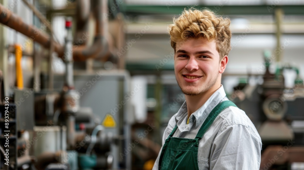 The young factory worker. The young factory worker.