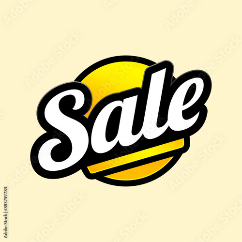 This vibrant sign displays the word "Sale" in bold, cursive text with a golden background. The eye-catching design is ideal for promoting special discounts and sale events in retail settings.
