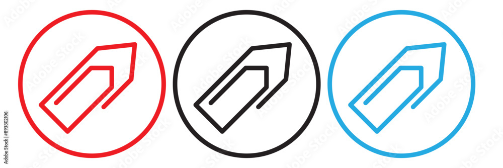 Paper clip icons set. Link icon, paperclip icon vector set. Attached file sign, Office document attachment, Paper clip icons collection. Paper clip icons set. Link icon, paperclip icon vector set. Attached file sign, Office document attachment, Paper clip icons collection.