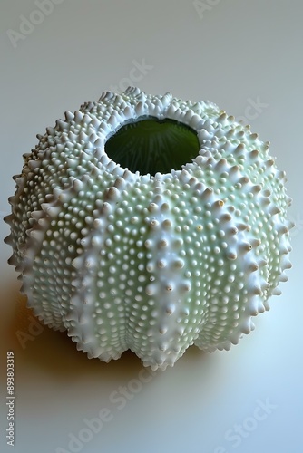 Green and White Sea Urchin Shell