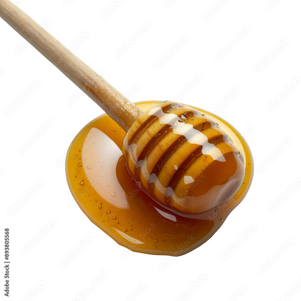 Honey dipper on isolated transparent background Honey dipper on isolated transparent background