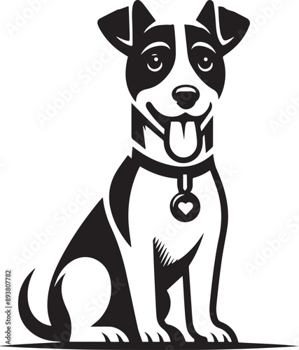 Brazilian terrier icon isolated on a white background. Brazilian terrier logo illustration.