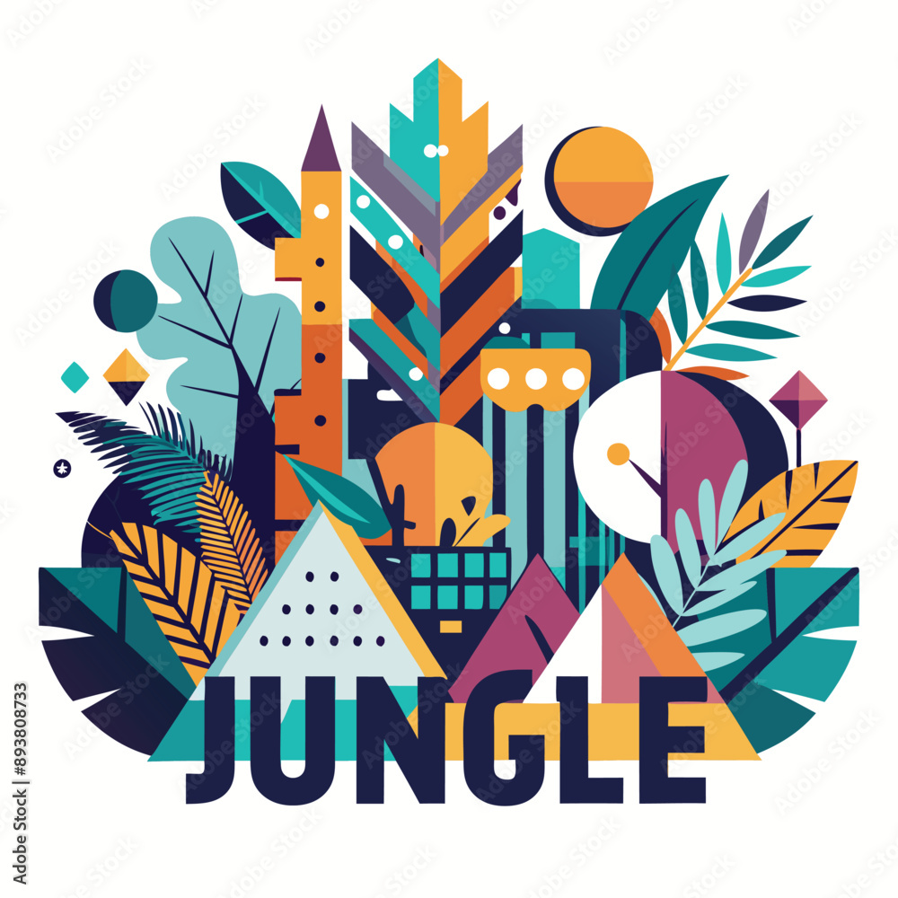Obraz premium Urban Jungle - Vibrant Modern Nature Art