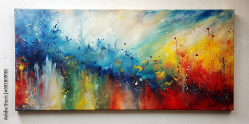 Colorful Abstract Painting on Canvas