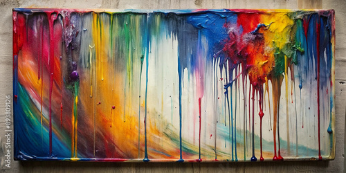 Colorful Abstract Painting on Canvas