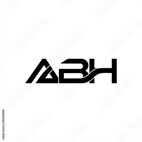 initial letter ABH logo unique