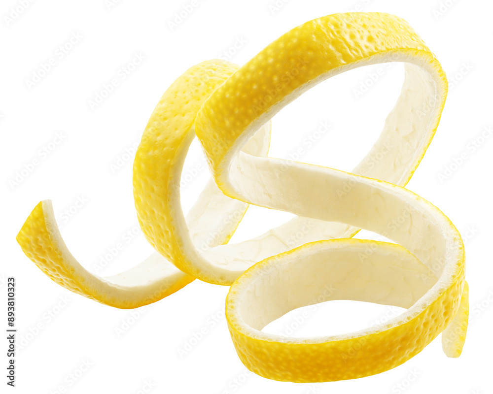 Lemon Peel isolated on white background, full depth of field Lemon Peel isolated on white background, full depth of field