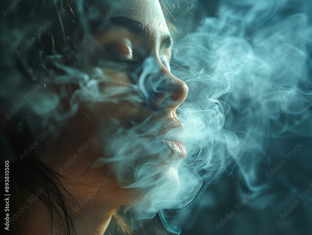 Cigarette smoke smoking person device Cigarette smoke smoking person device