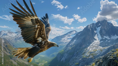 A striking photograph of an eagle in mid-flight
