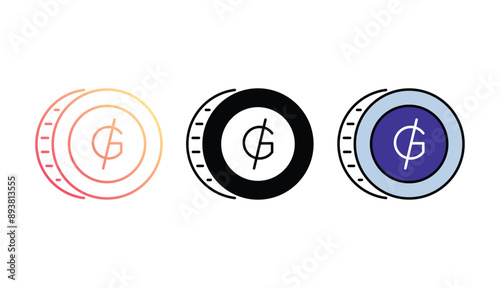 Guarani icon design with white background stock illustration