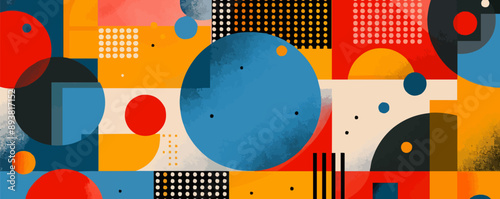 Abstract geometric shapes in vibrant colors Vector flat minimalistic isolated illustration