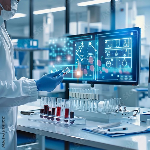 Doctor Utilizing Digital Technology for Advanced Healthcare