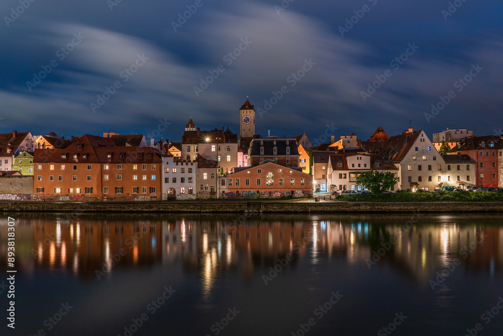 Panoramic view of Regensburg's old town on the Danube in Germany. Panoramic view of Regensburg's old town on the Danube in Germany.