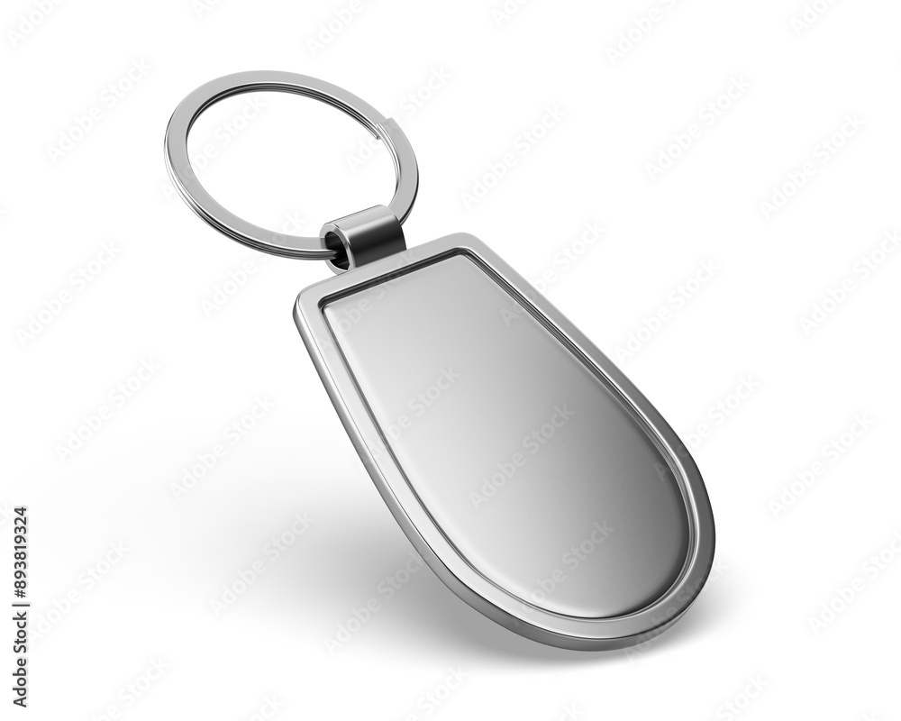 Fotografie Blank round base pendant keychain ring blank template 3d illustration