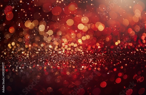 Red And Gold Glitter Background