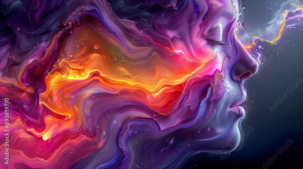 Trippy abstract wallpaper, modern art concept Trippy abstract wallpaper, modern art concept
