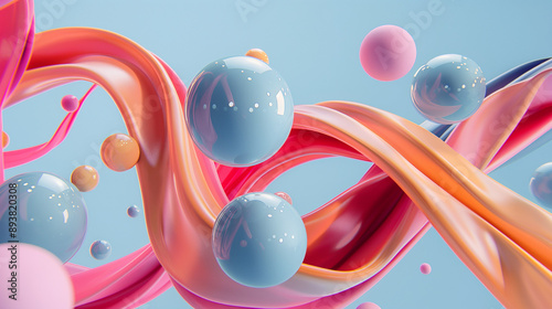3D Abstract Motion Graphics Design - Wallpaper 