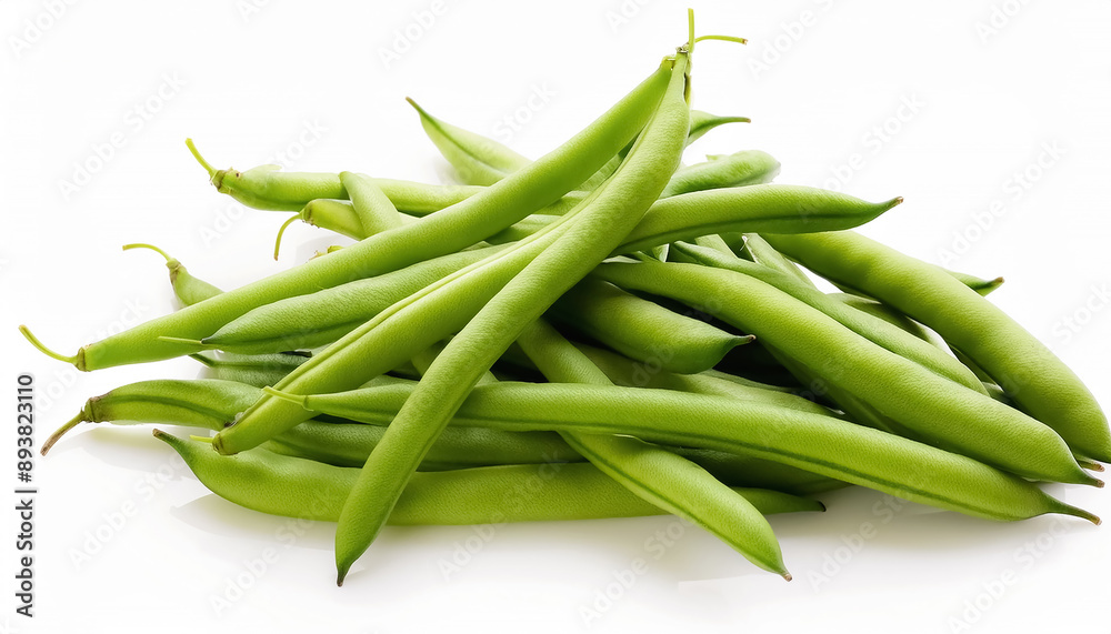 A lots of fresh Bean Vegetables organic isolated on white background. A lots of fresh Bean Vegetables organic isolated on white background.