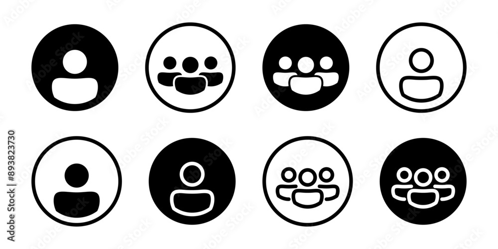 Profile icon set. User and team icon set. Profile icon set. User and team icon set.