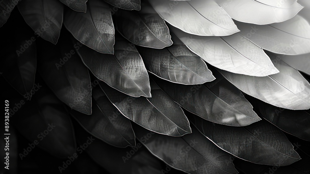 Black and White Feather Texture Black and White Feather Texture