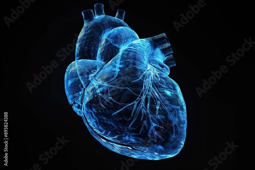 Fototapeta kuchenna Holographic scan of human heart