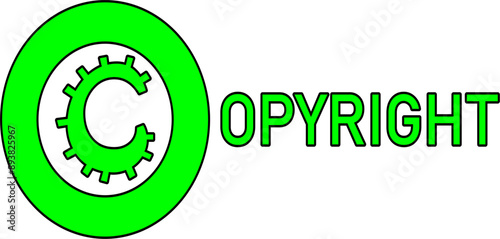 Copyright sign vector image or clipart for business or reserved rights
