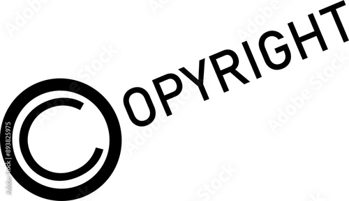 Copyright sign vector image or clipart for business or reserved rights