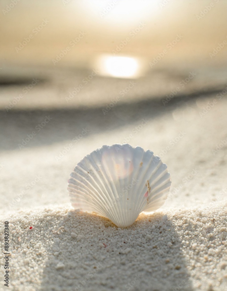 white shells on the white sand beach white shells on the white sand beach