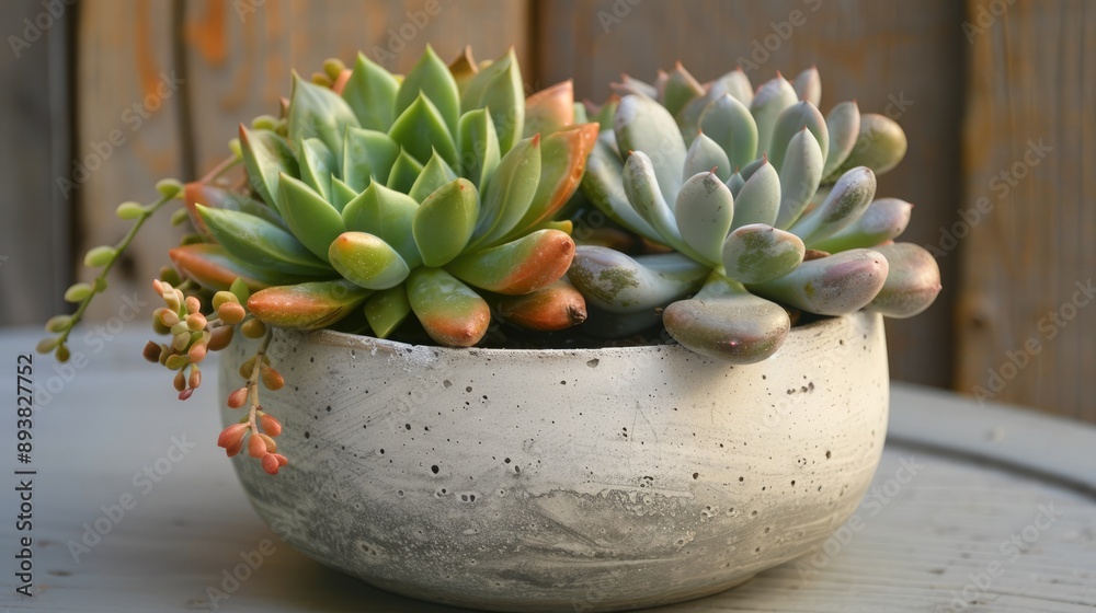 Concrete pot succulents in Scandinavian decor Concrete pot succulents in Scandinavian decor