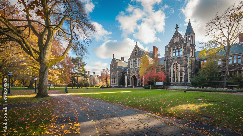 Obraz premium University campus with historic buildings