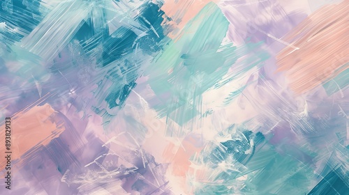 Wallpaper Mural A calming pastel background with a blend of pale green, soft pink, and light yellow Torontodigital.ca