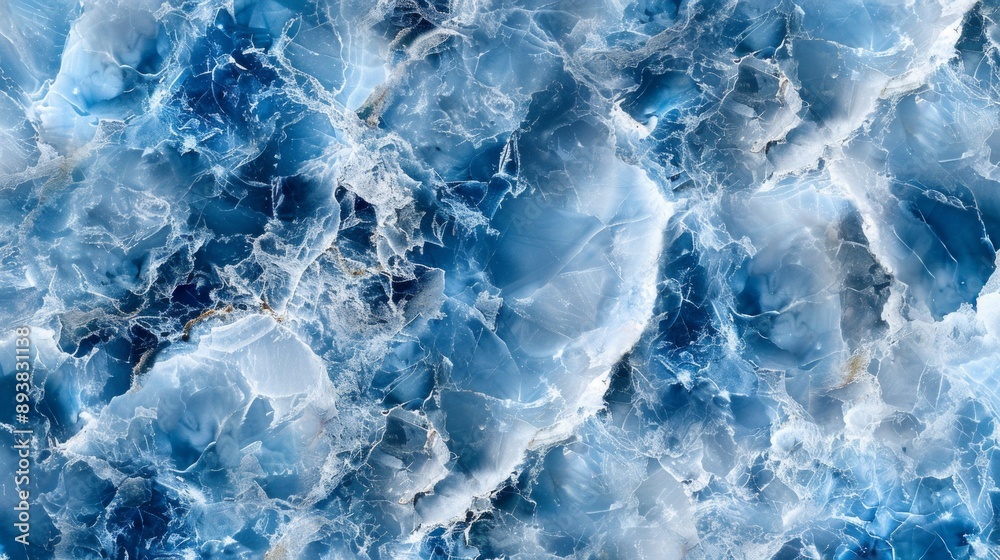Obraz premium Abstract blue marble texture background generated by AI. This close-up image depicts a stunning marble pattern. Ideal for backgrounds, artistic inspirations, and digital design projects. AI