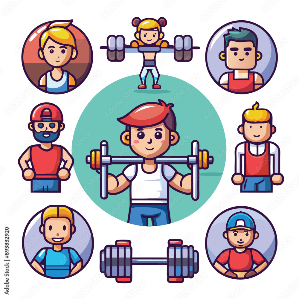 Essential Gym Equipment Icons for Fitness Enthusiasts Essential Gym Equipment Icons for Fitness Enthusiasts