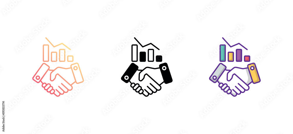 Partnership icon design with white background stock illustration Partnership icon design with white background stock illustration