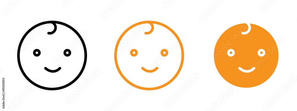 baby icon flat editable icon mark set. baby icon flat editable icon mark set.