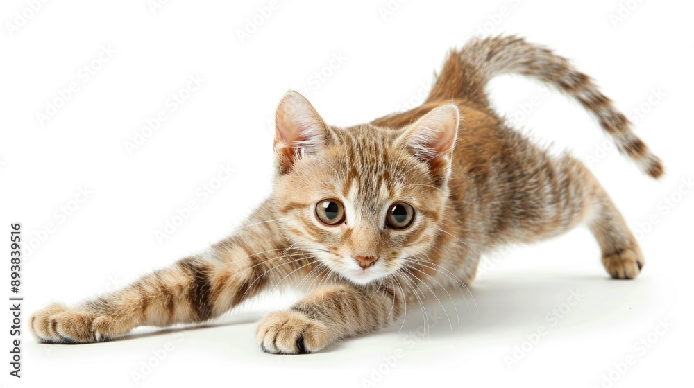 Playful orange and grey striped cat Playful orange and grey striped cat