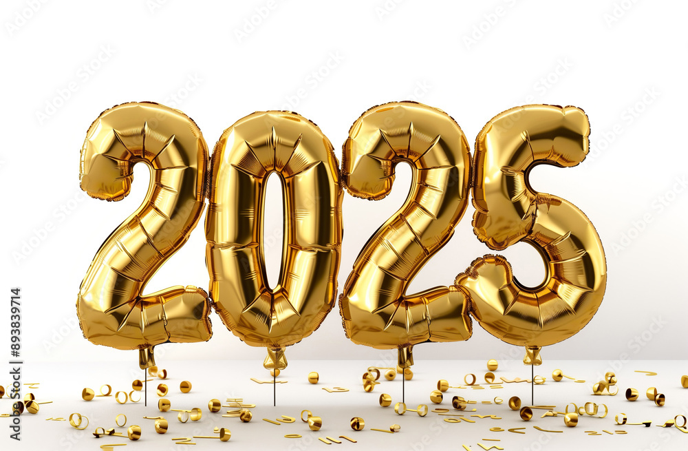 2025 New Year Gold: Elegant Design with Balloons, Art, Celebrating Birthdays and New Year's Eve 2025 New Year Gold: Elegant Design with Balloons, Art, Celebrating Birthdays and New Year's Eve
