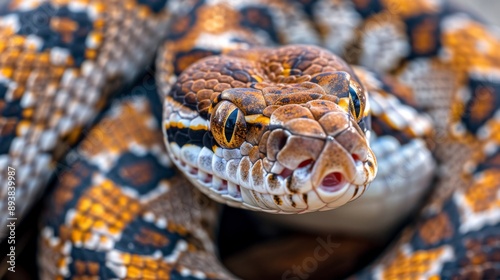 Dumerils Boa snake, showcasing its unique patterns photo