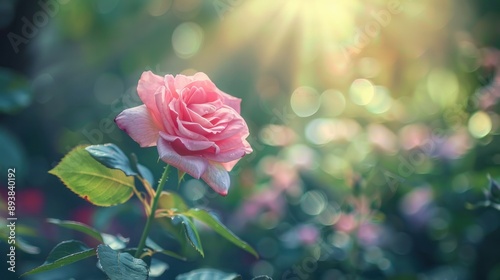Pink Rose in Sunlight © Daisha