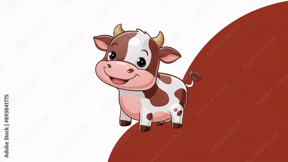 A Cute Cartoon Cow 3d Character illustration on plain background, funny cow character 3d rendering. A Cute Cartoon Cow 3d Character illustration on plain background, funny cow character 3d rendering.