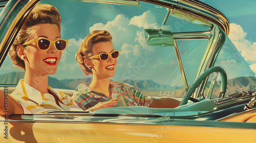 Vintage advertisement poster in the style