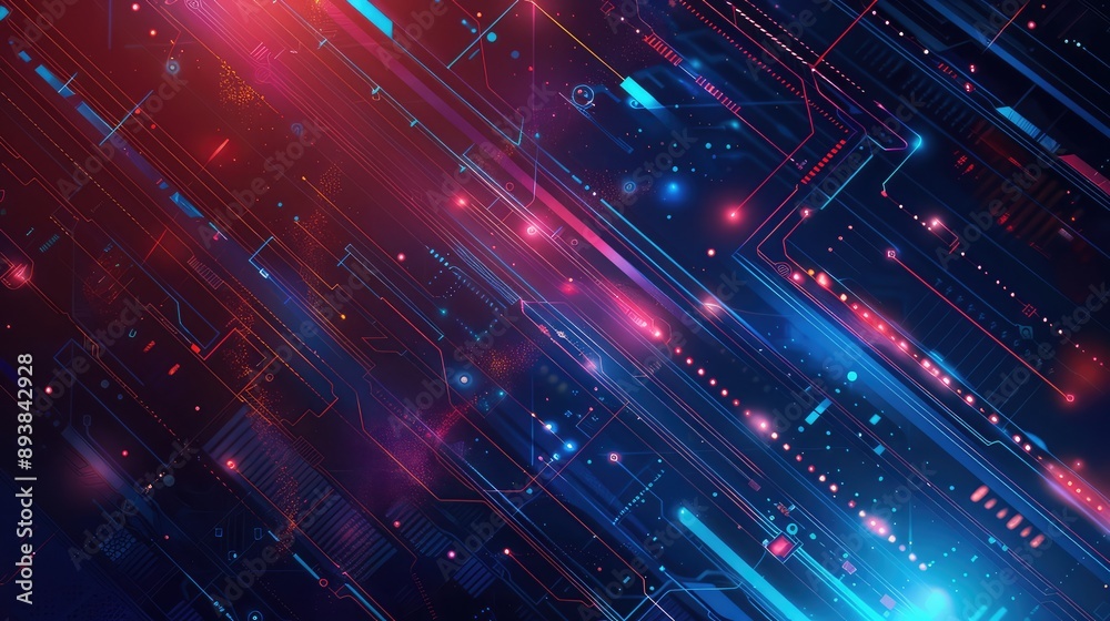 Obraz premium Abstract digital wave. Blue circular shape on the background. Futuristic point wave. Big data. AI generation