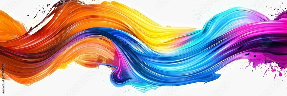 Color brush paint ribbon stroke swirl abstract splash background wave Color brush paint ribbon stroke swirl abstract splash background wave