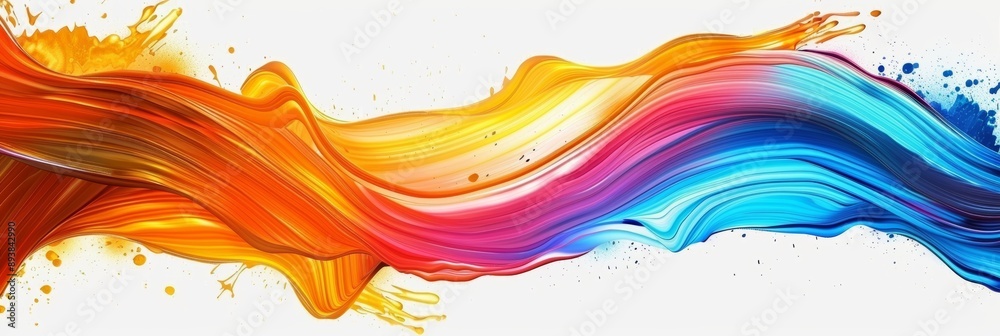 Color brush paint ribbon stroke swirl abstract splash background wave Color brush paint ribbon stroke swirl abstract splash background wave